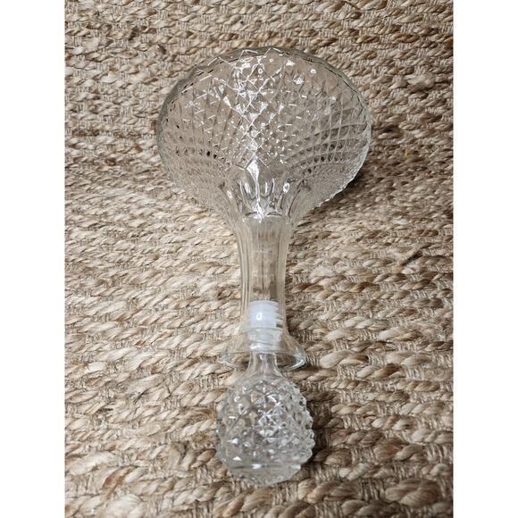 Vintage Genie Style Crystal Clear Glass Decanter Designer Style 11" Tall - Picture 4 of 8